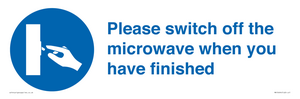 Please switch off the microwave when you have finished